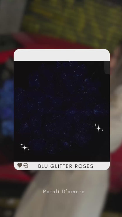 BLU GLITTER ROSES